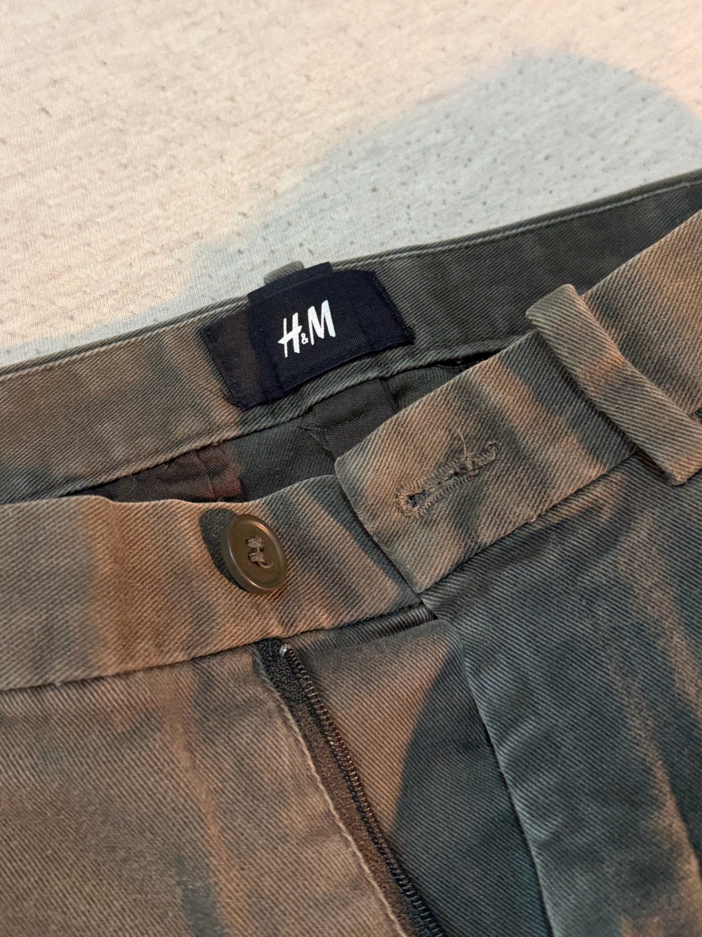 H&M Olive Green Men's Chino Pants Slim Fit 29x30